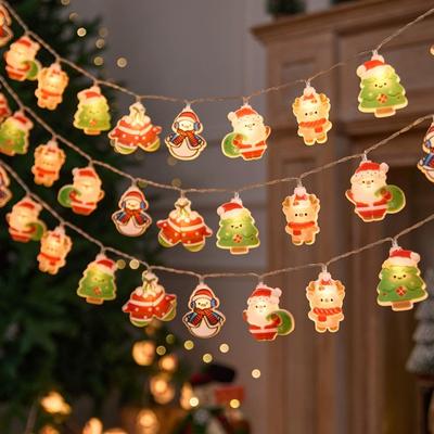 Christmas LED Light Decorations Santa Claus Snowman Christmas Tree Light Strings Gift Party Indoor/Outdoor Xmas Atmosphere Decor