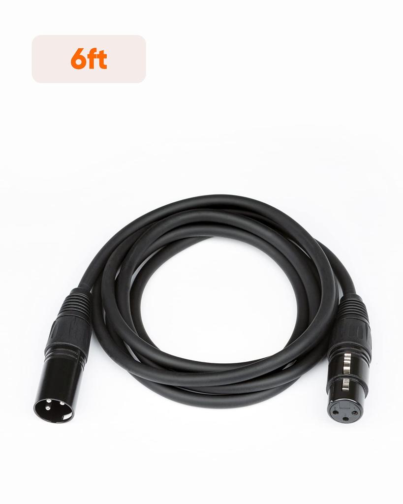 XLR Cable, CableCreation XLR Male to XLR Female (XLR Cable) Balanced Cable 3-Pin Microphone Cable XLR Converter Canon Cable Black1.8M