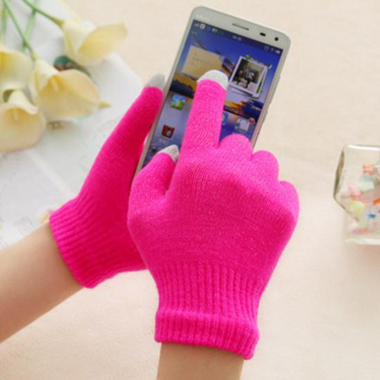 

Unisex Winter Knitted Touchscreen Gloves - Warm Wool for Smartphones 1 Pair