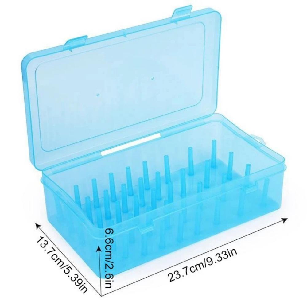 Sewing Threads Storage Box Transparent Bobbin Case for Easy Needle Wire Organizing Durable Ideal for Sewing Reels
