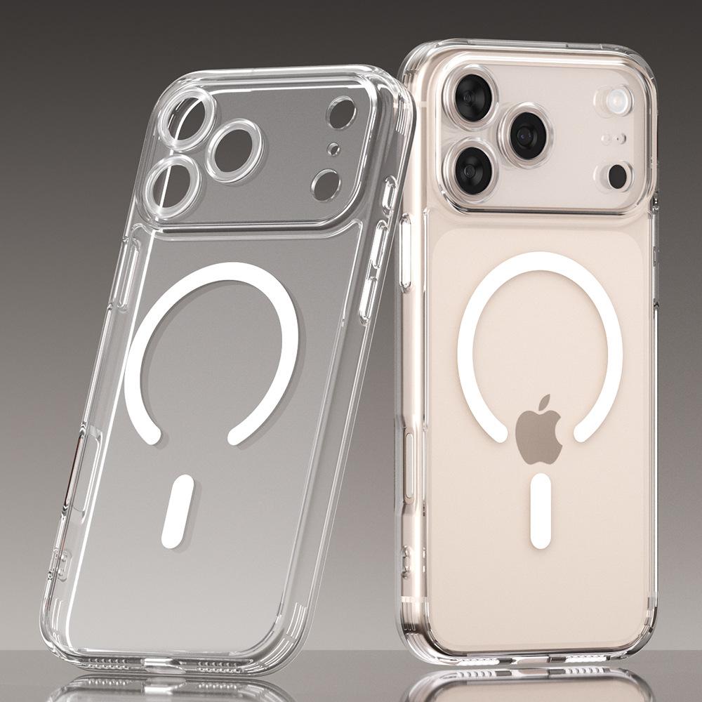 Fine Hole High Magnetic Suction Mobile Phone Case Is Suitable for Apple 17promax Camera Touch Button All-inclusive Anti-drop Protective Cover