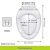 Universal Soft-Close Thickened V-Shaped Toilet Seat
