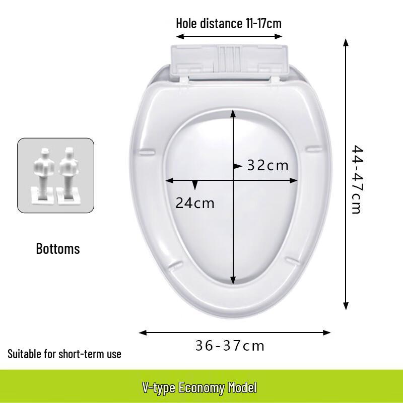 Universal Soft-Close Thickened V-Shaped Toilet Seat