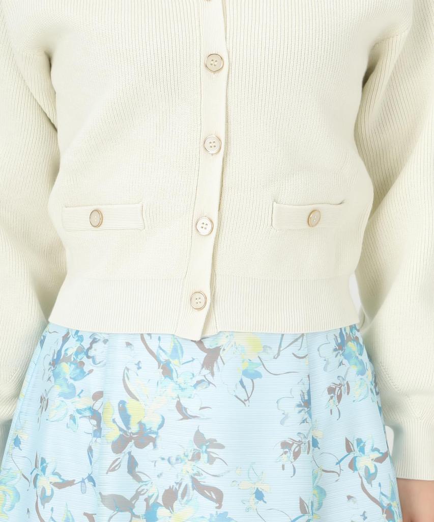 Mishmash Cut and Cardigan Women's Cardigan/Bolero Top, Knit, Sewn, V-Neck,