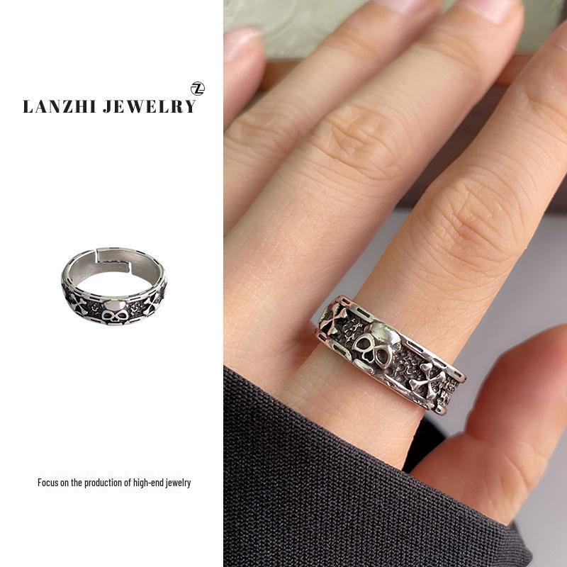 

Серебряное кольцо с черепом: Стильные, прочные и уникальные украшения открытого типа для женщин Adjustable Open Ring