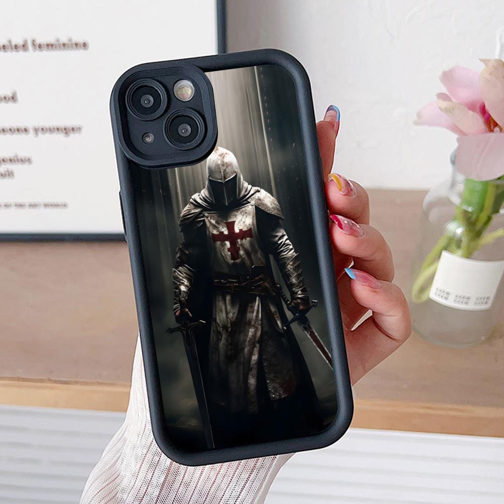 Templar Knights Mobile Phone Case for iPhone 17 16 15 14 13 12 11 Air Pro Max Plus Thicken TPU Colorful Cover Luxury Cover