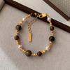 Vintage Natural Stone Beads Bracelet for Women Ethnic Imitation Pearl Beads Wrap Bangle Bracelet & Necklace Jewelry Gifts