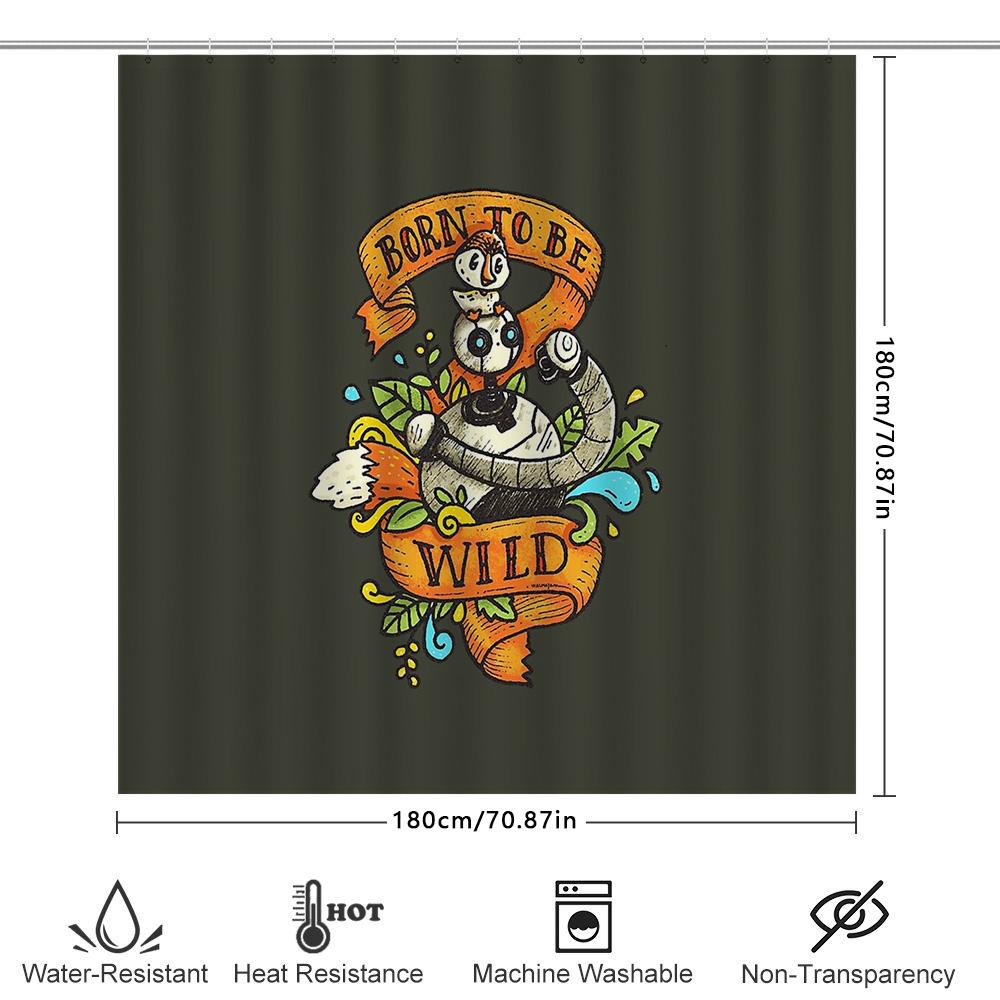 Raccoon Shower Curtain Woodland Animal Decor Bathroom Set Nature Forest Vibes Home Decor Vintage Aesthetic Wildlife Tapestry Wal