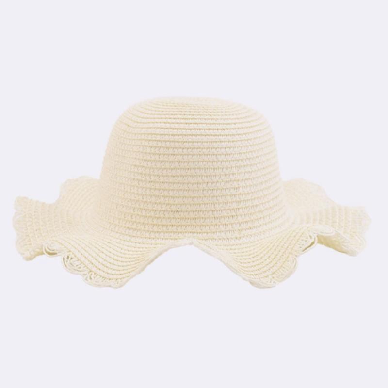 

Custom Hand-Embroidered Sun Hat Adjustable Wavy Shape Personalized Names For Kids Ladies Beach Caps Outdoor Fashion Straw Hats No Custom