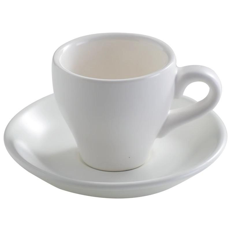 Керамическая кофейная чашка и блюдце, утолщенные, чашка для эспрессо, чашка для латте, матовая итальянская европейская чашка, утолщенная 80 мл 80ml