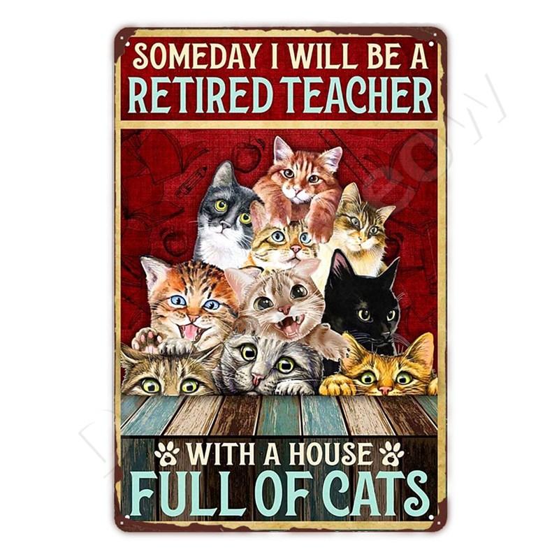 Funny Bathroom Quote Metal Tin Sign, Black Cat, Wash Your Paws, Poster for Home, Bathroom, Cafe, Wall Decor, Gift for Women
