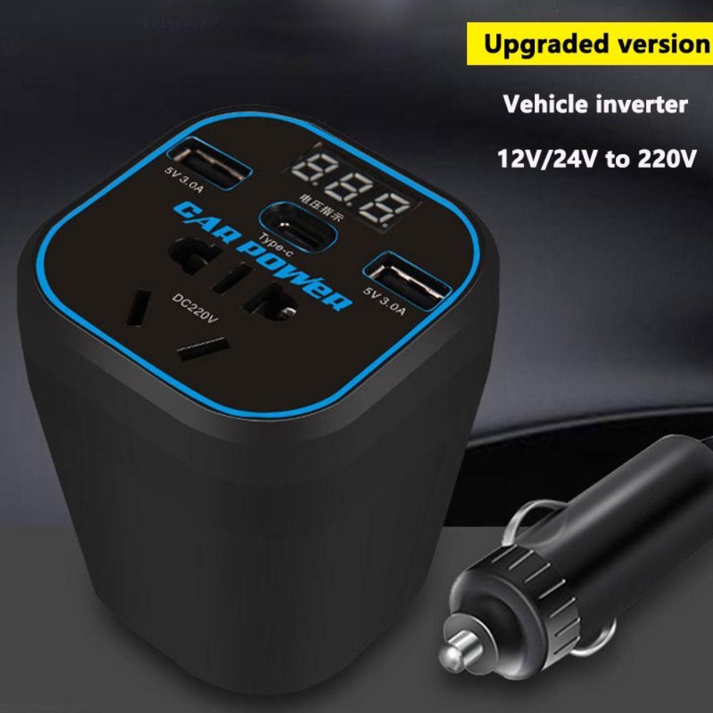 Universal Power Adapter 12V/24V To 220V Car Converter Socket Portable Car Inverter For Cars/trucks
