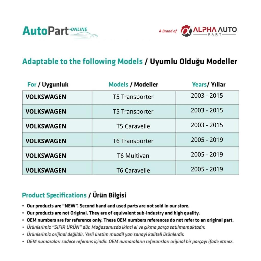 Side Sliding Window Repair Set of 2 for Volkswagen VW T5 Multivan