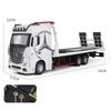 EFVAK1 1:24 Mercedes-Benz 1851 Flatbed Trailer Alloy Truck Model Car Diecast Toy Car Simulation Sound & Light Toys For Children Gift