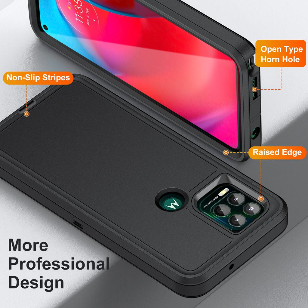 For Motorola Moto G Stylus 5G (2021) Støtsikkert PC+TPU+PC Hybrid Telefondeksel