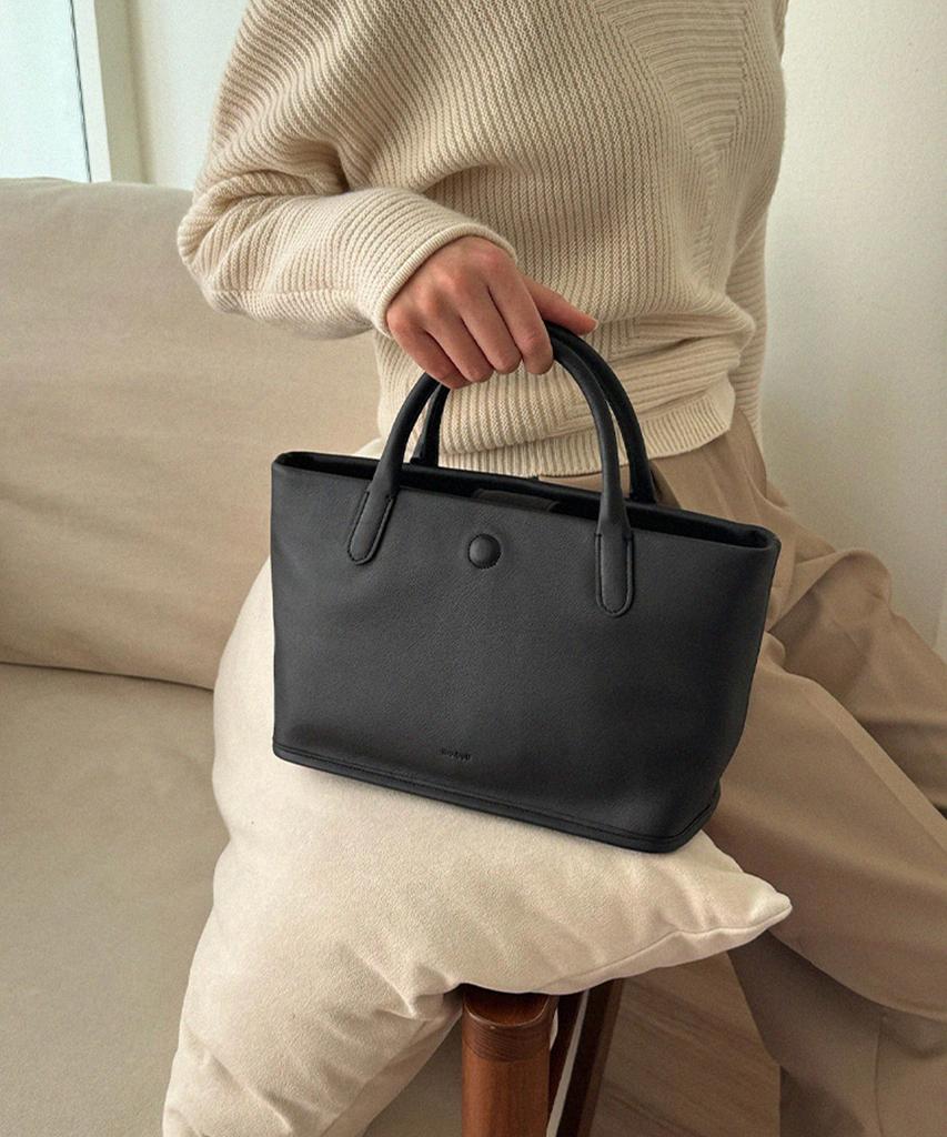 Mobett Vélo Cowhide Tote Bag - Black (Small)
