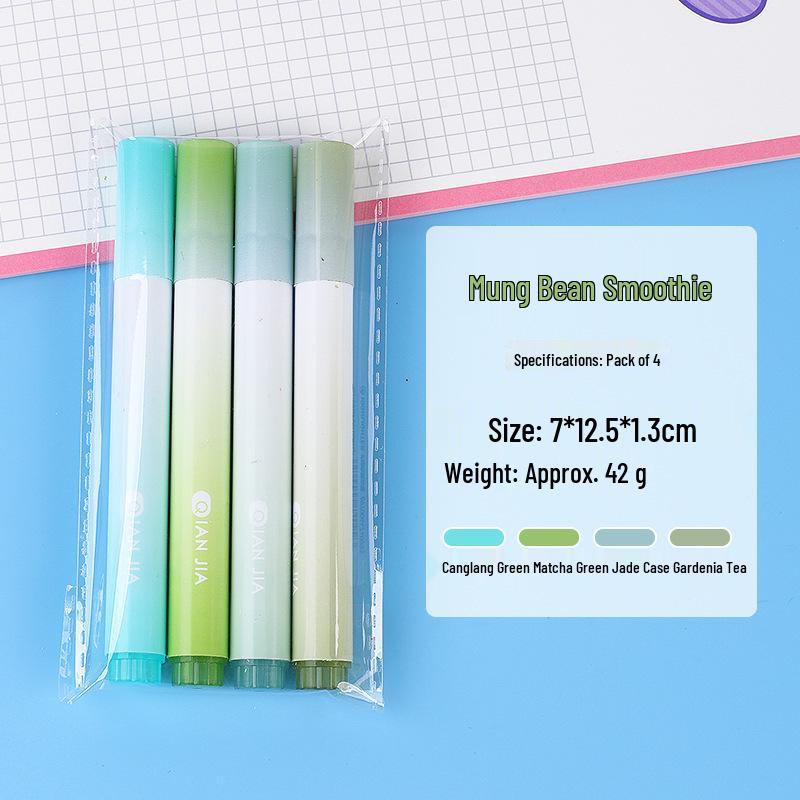 Morandi Gradient Color Eye Protection Highlighter Pens Chisel Tip