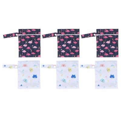 3 Piezas Bolsa Mojada Resistente al Agua Miniatura Bolsa Mojada para Pañales de Bebé Bolsa de Empaque Reutilizable Húmedo/Seco para Bebé