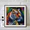 New Arrival 5D DIY Full Circle Diamond Painting "Colorful Tiger" Embroidery Cross Stitch Home Decor Gift