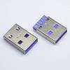 Purple High-Current USB 5-Core Male Connector for Charging and Data Cables