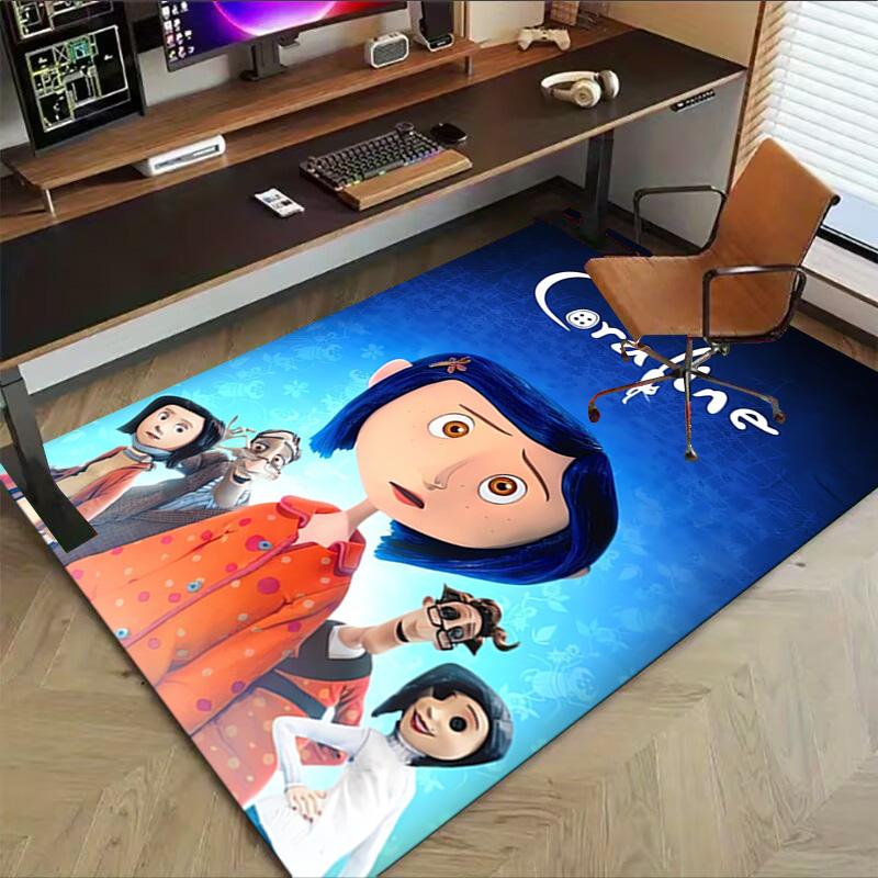 Coraline'S Magical Adventure Carpet For Playroom Bedroom Living Room Sofa Home Decorkids Game Area Rug Nonslip Floor Mat