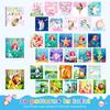 Homicozy 3PCS Sticker Paint Books for Kids Ages 4-10,Unicorn Mermaid Animals Designs Paint by Stickers,Sticker by Numbers,Party Birthday Gifts for