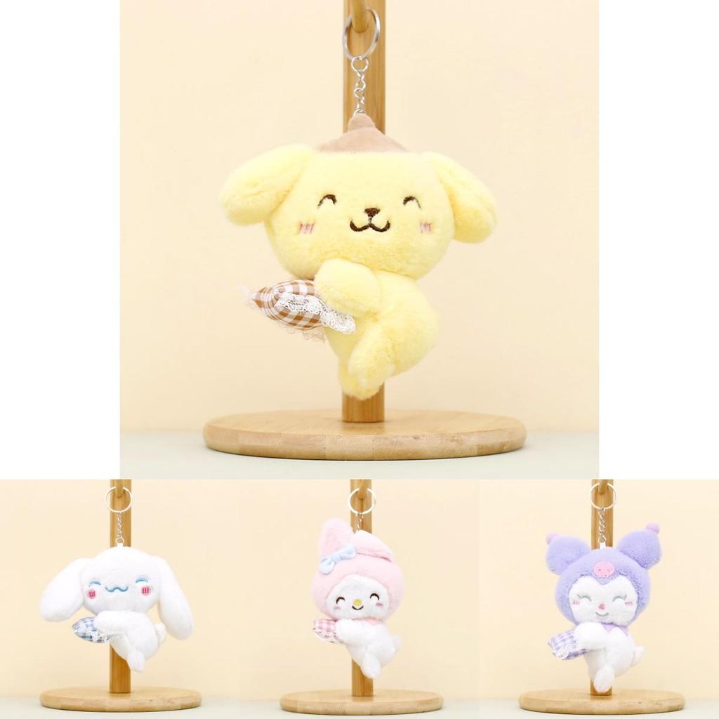 Adorable Sanrio Plush Toy Keychain Featuring My Melody And Cute Kuromi Dolls