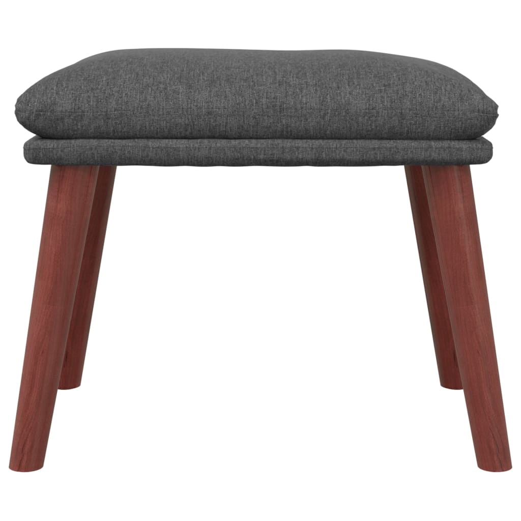 Footstool Dark Grey 45 X 29.5 X 35 Cm Fabric