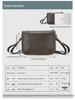 DUJIANG Men's Genuine Leather Crossbody Messenger Shoulder Bag