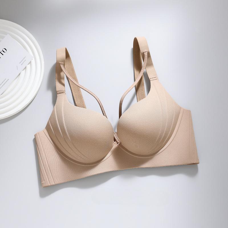 Lingerie Women's Thin Seamless Bra Adjustable Full-cup Soft Support Anti-sagging Bra Push Up Bra