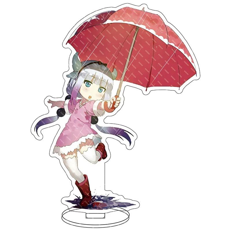 New Anime Acrylic Stand Model Kanna Kamui Tohru Action Figure Plate Holder Toys Gift