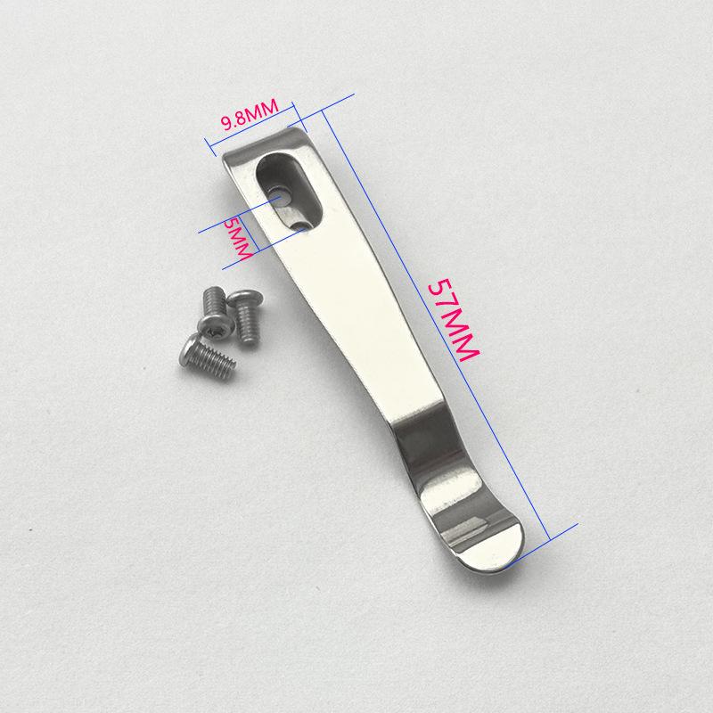 Stainless Steel Back Clip for DIY Folding Pocket Knife Tool DIY Accessories Back Clip Custom Folding Knife Back Clip Holder
