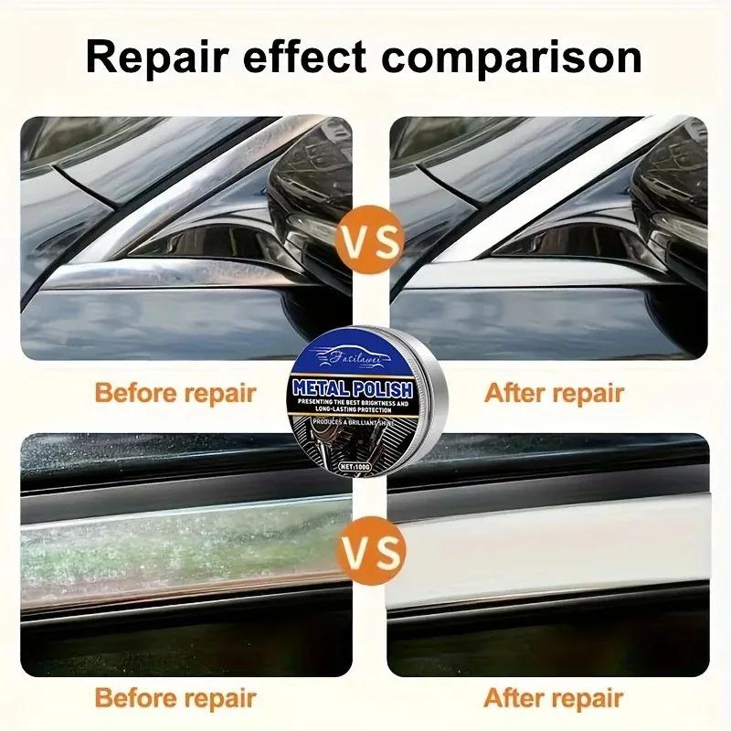 Neuer Chrom-Glanz-Restaurator für Autofenster & Metalloberflächen - Rostentferner und Polierpaste, Entfernt Flecken & Oxidation, Resto