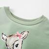 Girls' Long-Sleeved Sweatshirt Spring & Fall 2025 New Pure Cotton Off-Shoulder Fashionable Animal Print Casual Kidsren's Baby Top