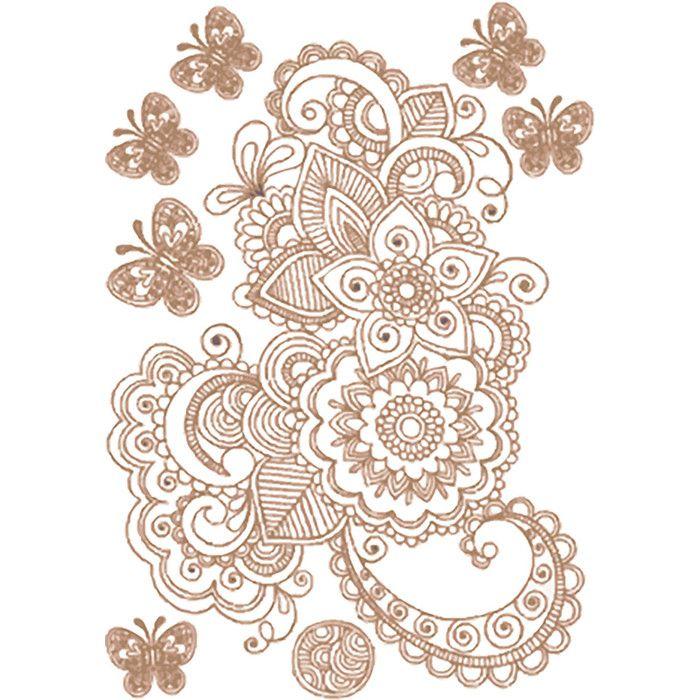 Copper Arabesque Iron-on Transfer A4