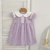 Summer Lace Flutter Sleeve Bowknot Dress for Baby and Toddler Girls