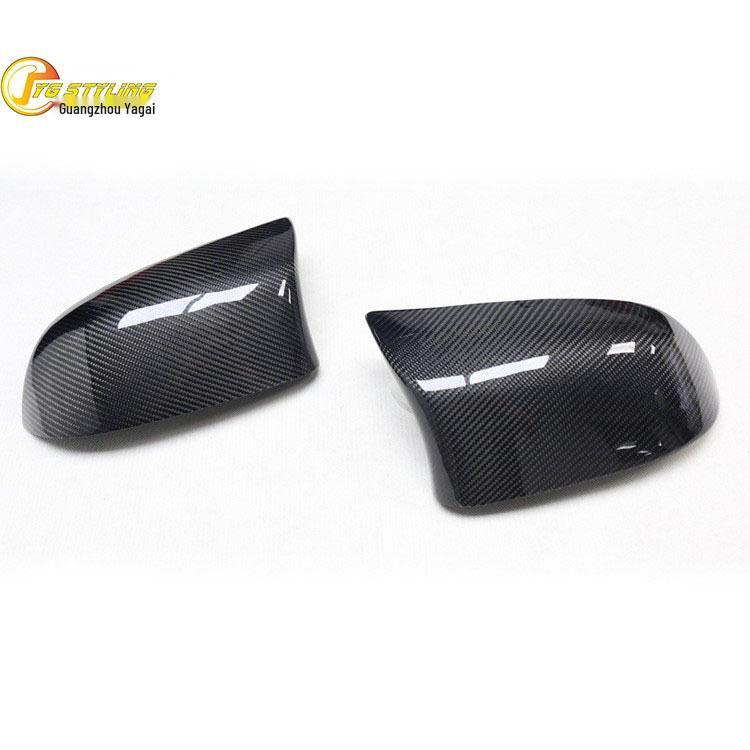 Carbon Fiber Rearview Mirror Cover for BMW X3, X4, X5, X6 (F25, F26, F15, F85, F95) - Horn Style.