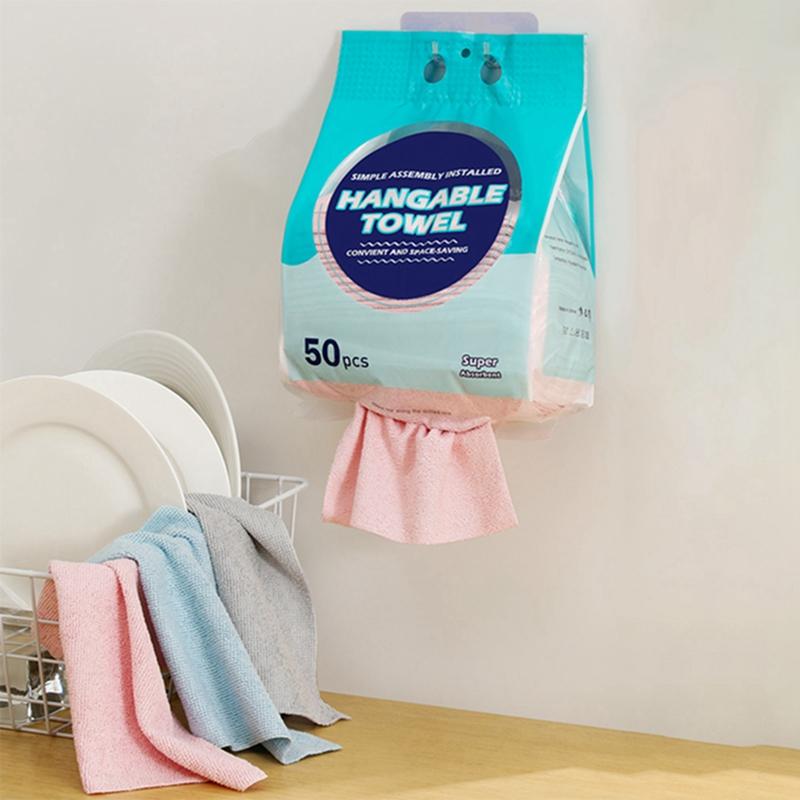 50 Sheets Per Bag Super Absorbent Hangable Towel Pull-Out Kitchen Scouring Pad