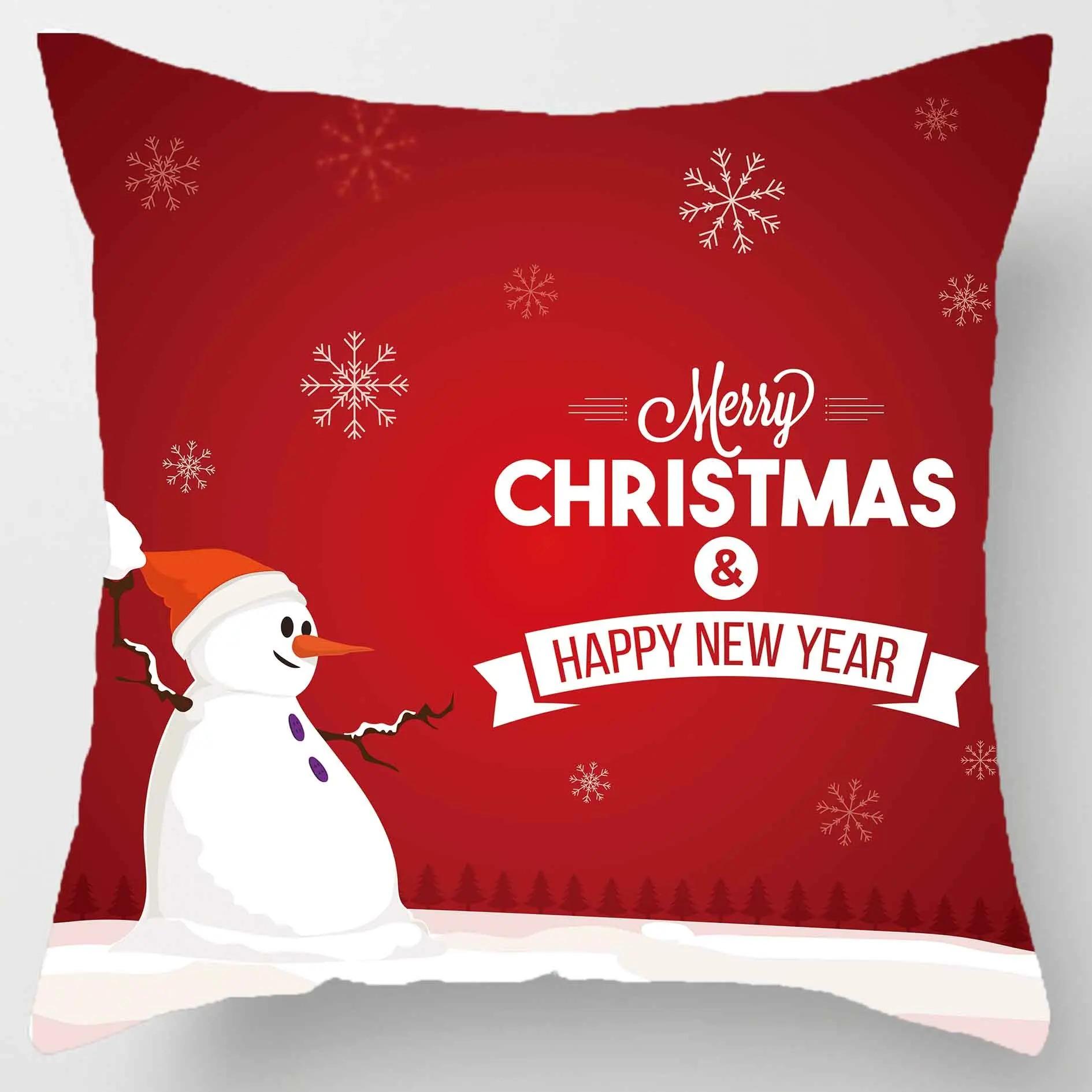 

Наволочки с рождественской тематикой Аксессуары для автомобиля Офис Санта-Клаус Гостиная Диван Домашние наволочки 40x40cm