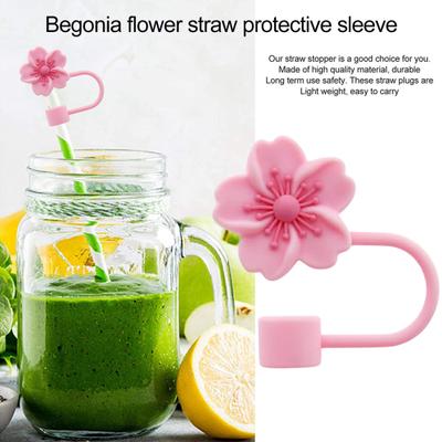 7 pezzi di tappo di cannuccia a forma di fiore, anti-perdita, anti-polvere, da 10 mm, riutilizzabile, accessori per cannucce, bomboniere per feste di bambini