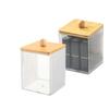 Storage Box - AIMOONSA - Set of 2 - Transparent - Thickened Acrylic - Bamboo Lid