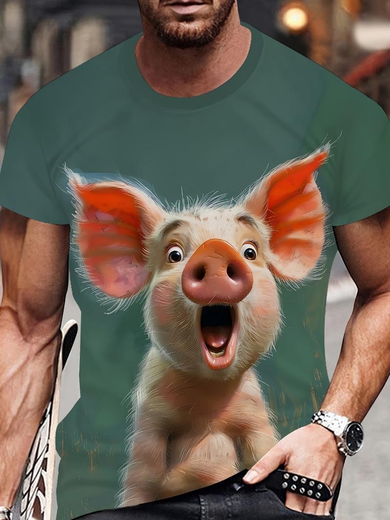 Novelty Men s Funny Pig Shirt S