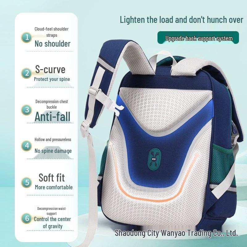 Dziecięcy plecak z kreskówką - Duża pojemność, lekki, wsparcie kręgosłupa, dwuramienny dla klas 1-6