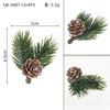 10pc Christmas Napkin Rings Red Pine Needle Wreath Napkins Plastic Buckle Hand Woven Napkin Loop Cloth Loop New Year Table Decor