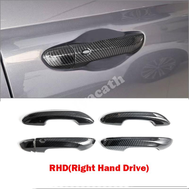 LHD RHD For MG3 Hybrid 2024 2025 ABS Carbon Fiber Black Car Door Handle Cover door bowl catch Protector Styling Auto Accessories