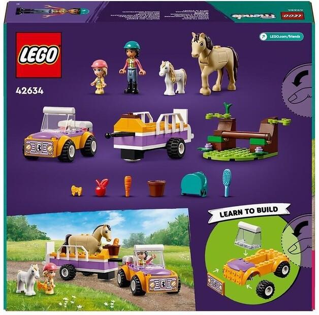 Конструктор LEGO Friends 42634 Прицеп для лошади и жеребенка