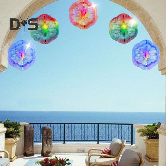 Hexagon 3D barevná větrná vrtule Ptačí reflektor Vysoce reflexní Vnitřní Venkovní Zahrada Dvůr Farma Závěsná zvonkohra odstrašující ptáky Ozdobný přívěsek