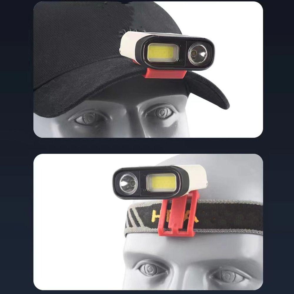 Double Light Source LED Hat Light White Cap Clamp Light Clip On Cap Light  Hiking Adventures