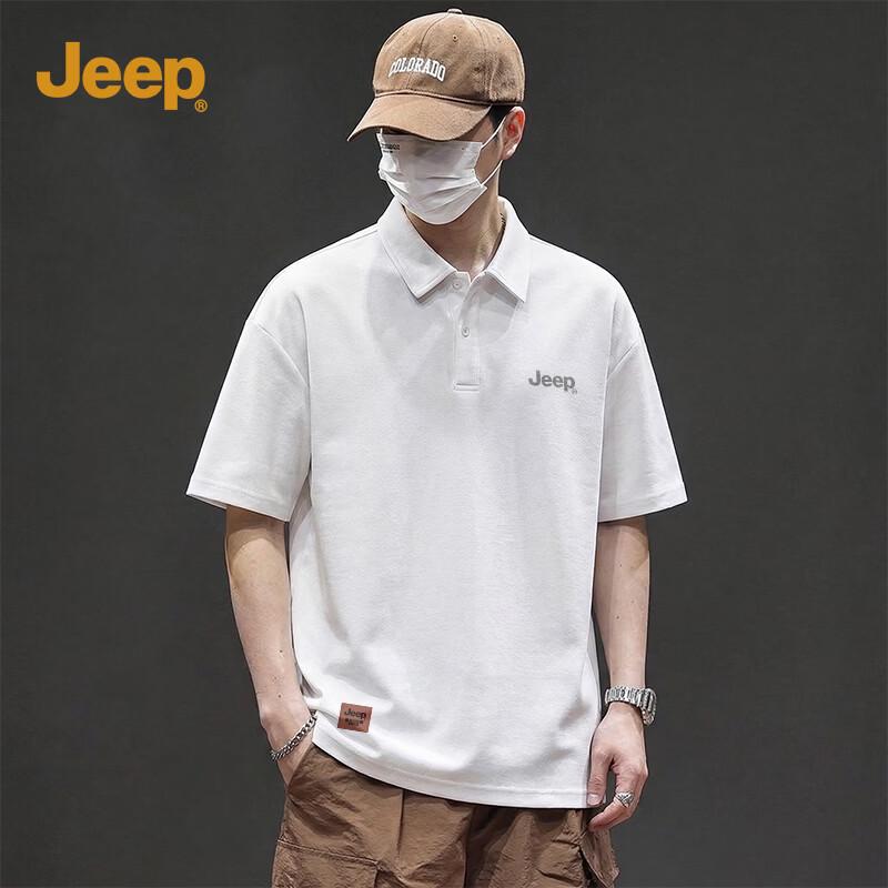 JEEP Men s American Style Cotton Pique Polo Shirt 5XL