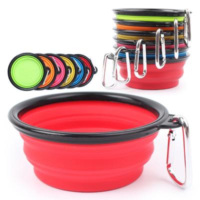 Gamelles pliables et portables en silicone pour chiens et chats, accessoires pour animaux de compagnie, gamelles pour voyage et extérieur